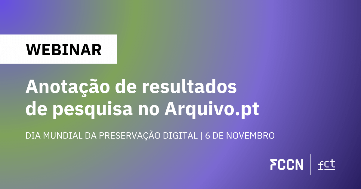 Anotação de resultados de pesquisa no Arquivo.pt
