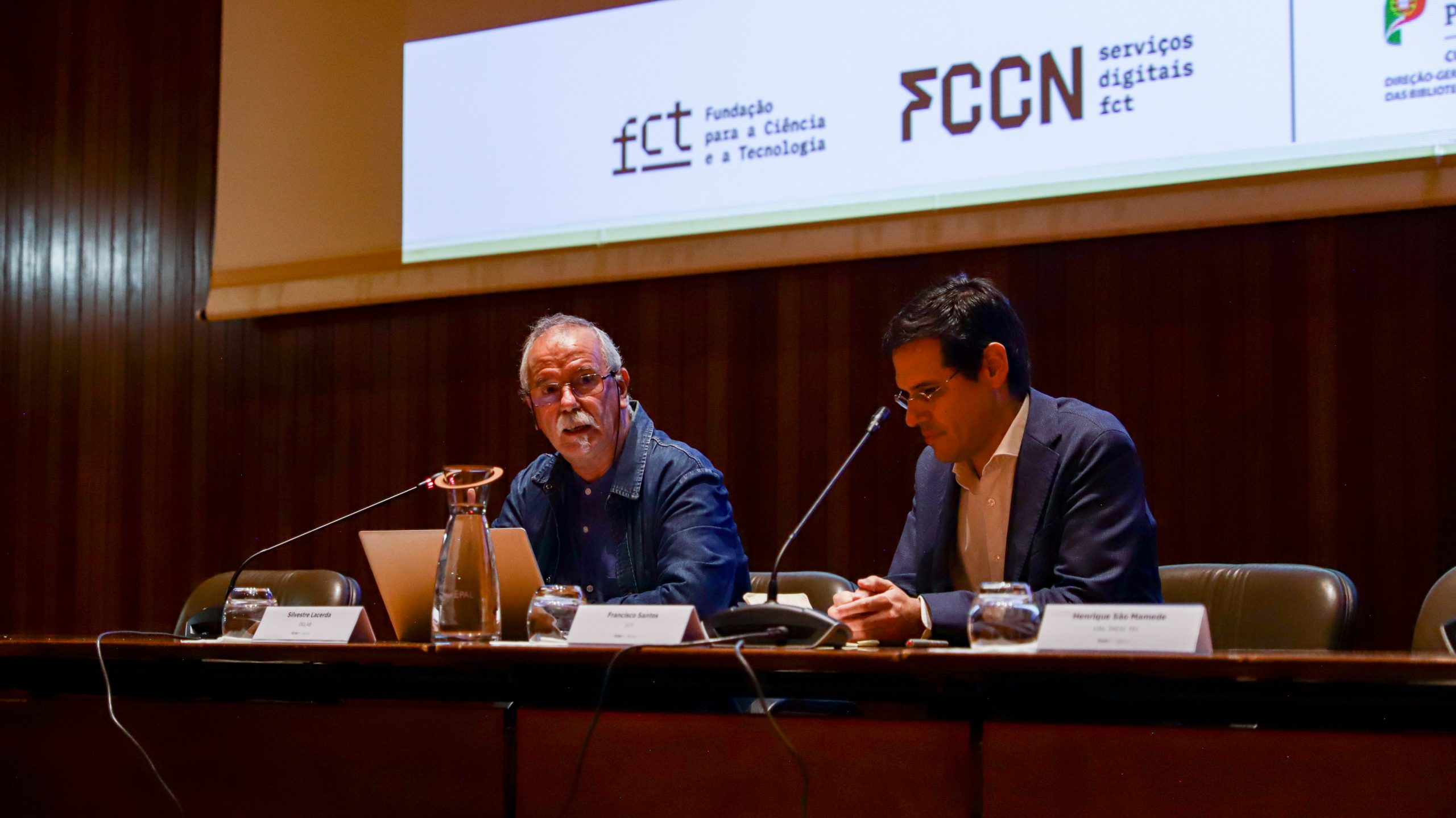 Sessão de Abertura - Silvestre Lacerda, Diretor da DGLAB e Francisco Santos, Vice-Presidente da FCT