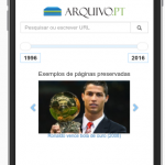Nova versão do Arquivo.pt para telemóveis