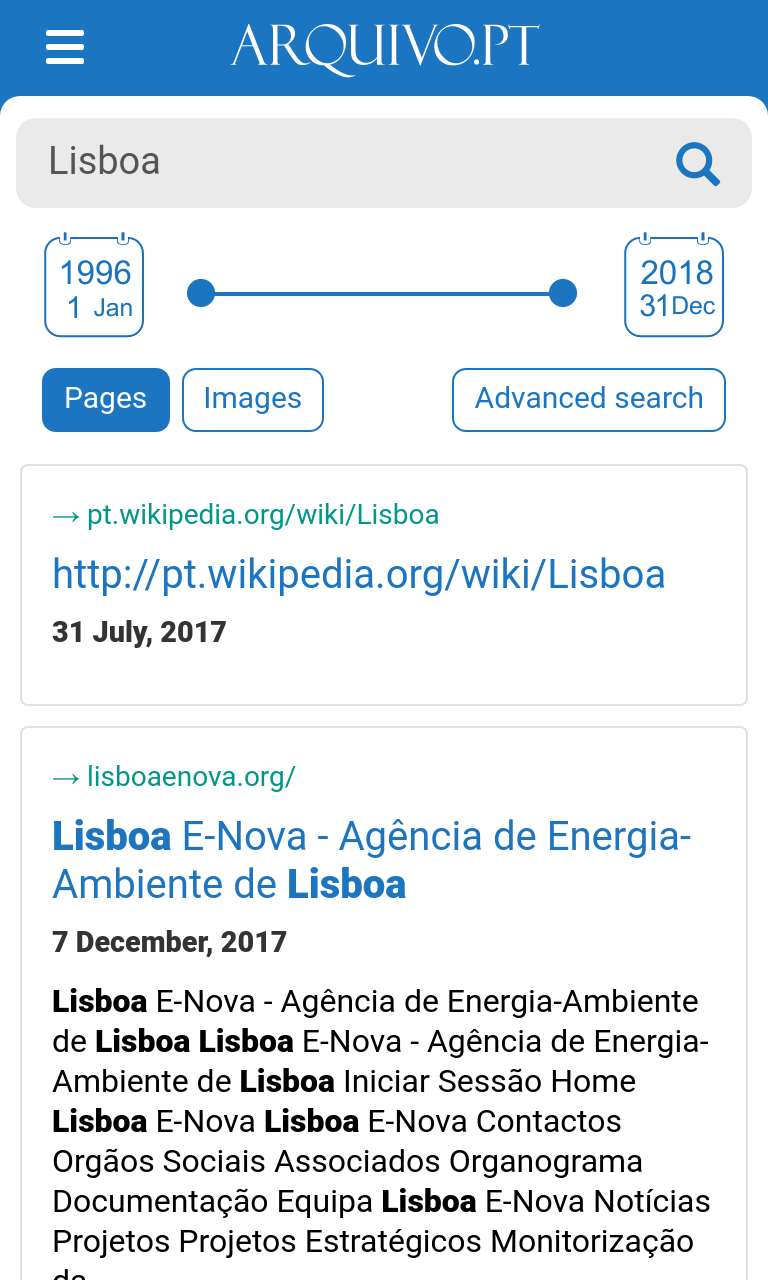 Page search Lisboa
